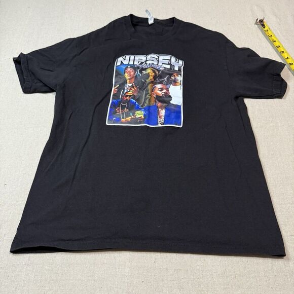Nipsey Hussle Graphic Print Men’s Size Large Black T-Shirt - Picture 1 of 6